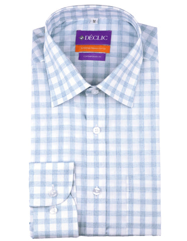 DÉCLIC Salinas Textured Check Shirt - Blue