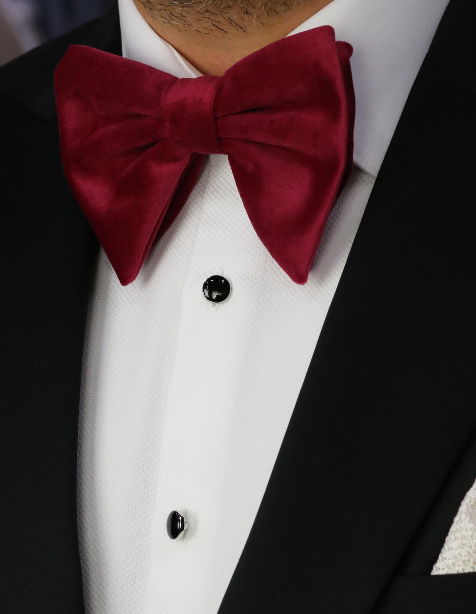 DÉCLIC Floppy Velvet Bow Tie - Cerise