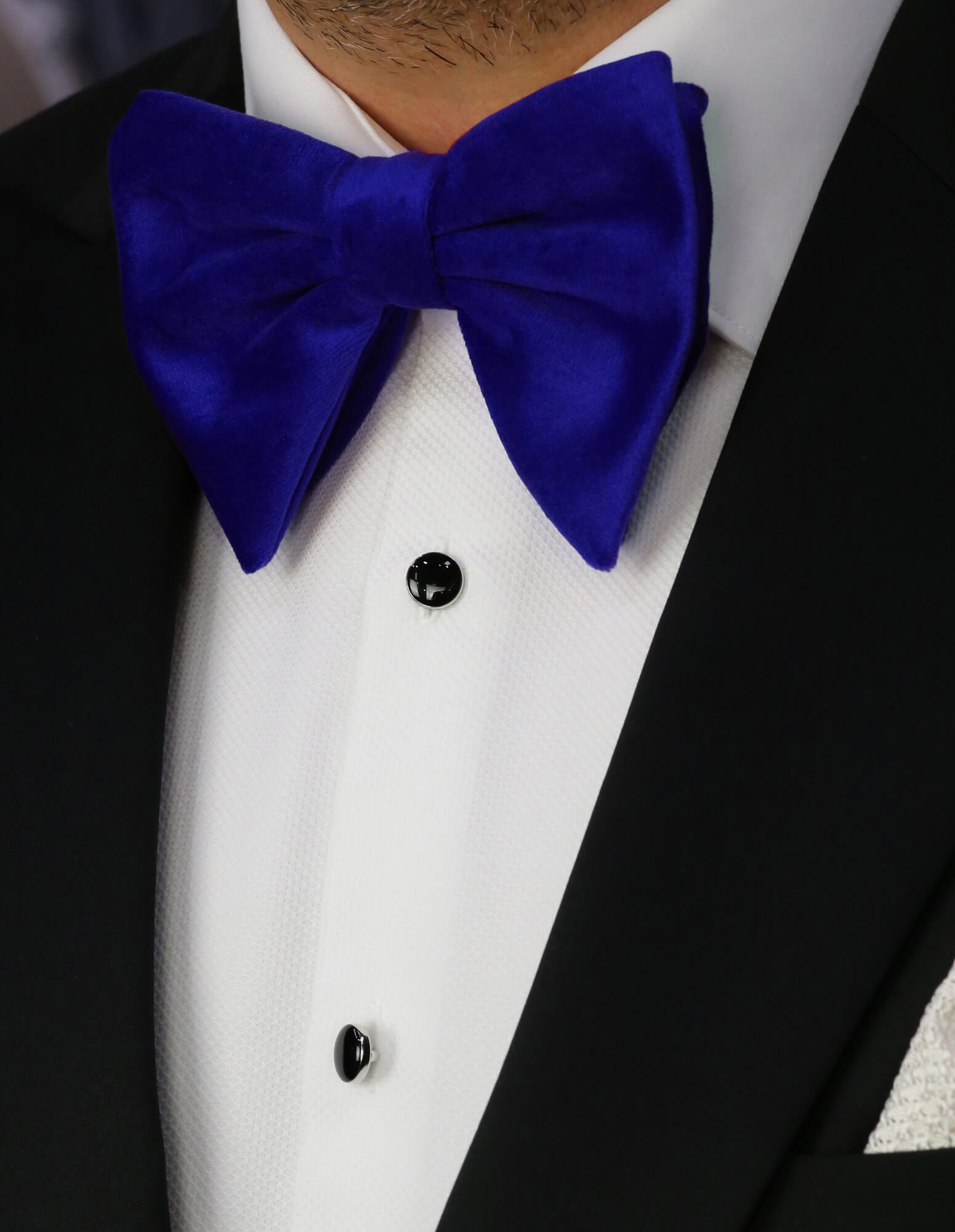 DÉCLIC Floppy Velvet Bow Tie - Royal