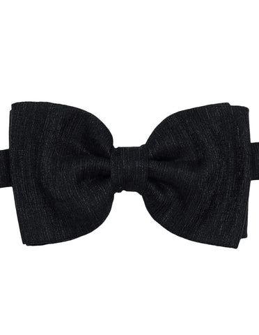 JA Floppy 10cm Paisley Bow Tie - Black