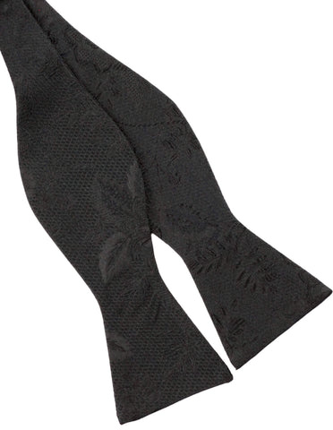 DÉCLIC Ribbon Pattern Bow Tie - Black
