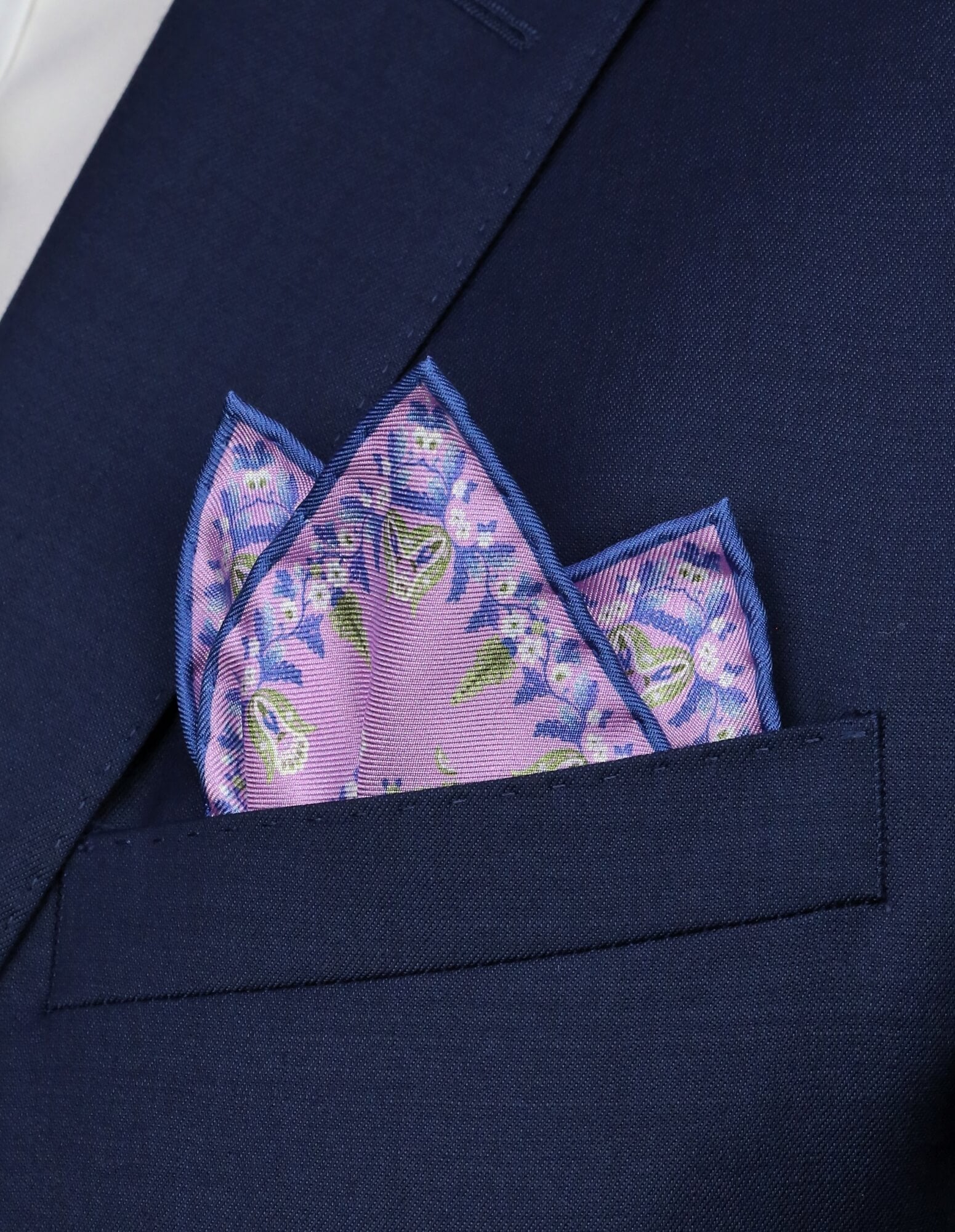 DÉCLIC Ashington Floral Pocket Square - Lavender