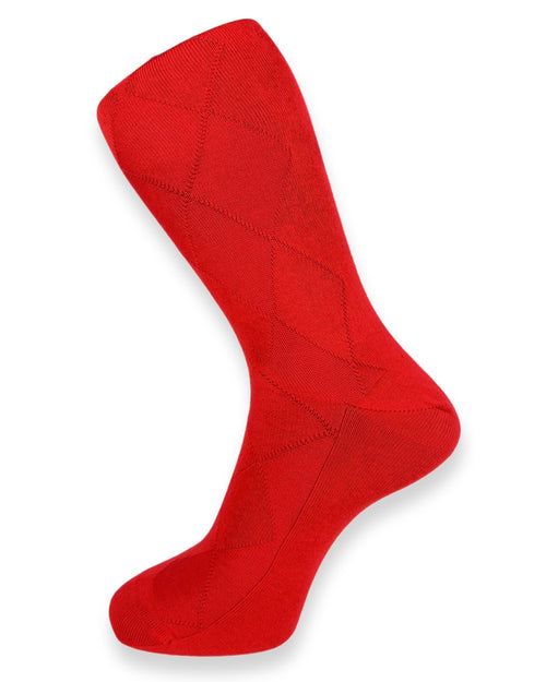 DÉCLIC Plain Diamond Socks - Red