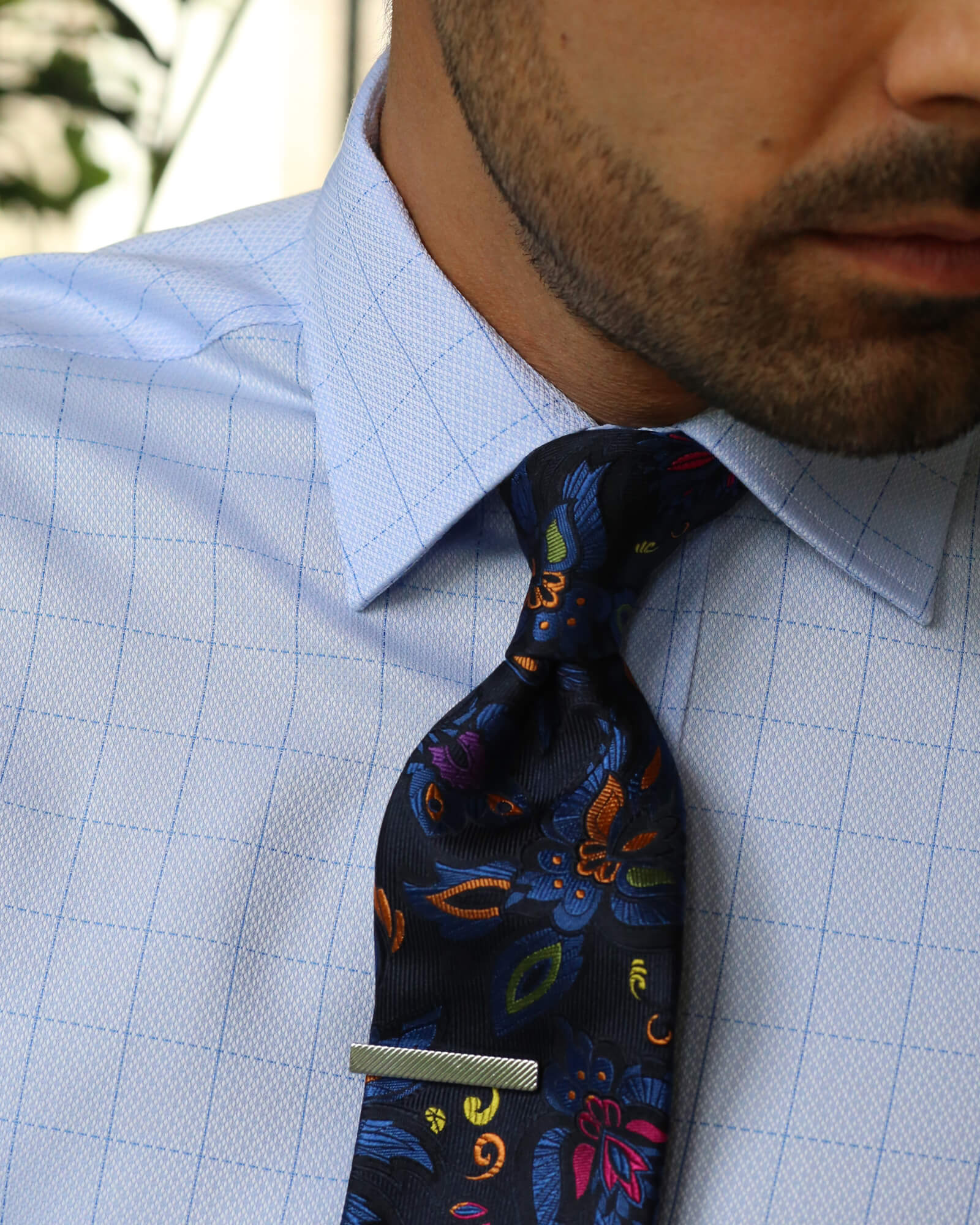 DÉCLIC Salinas Textured Check Shirt - Blue