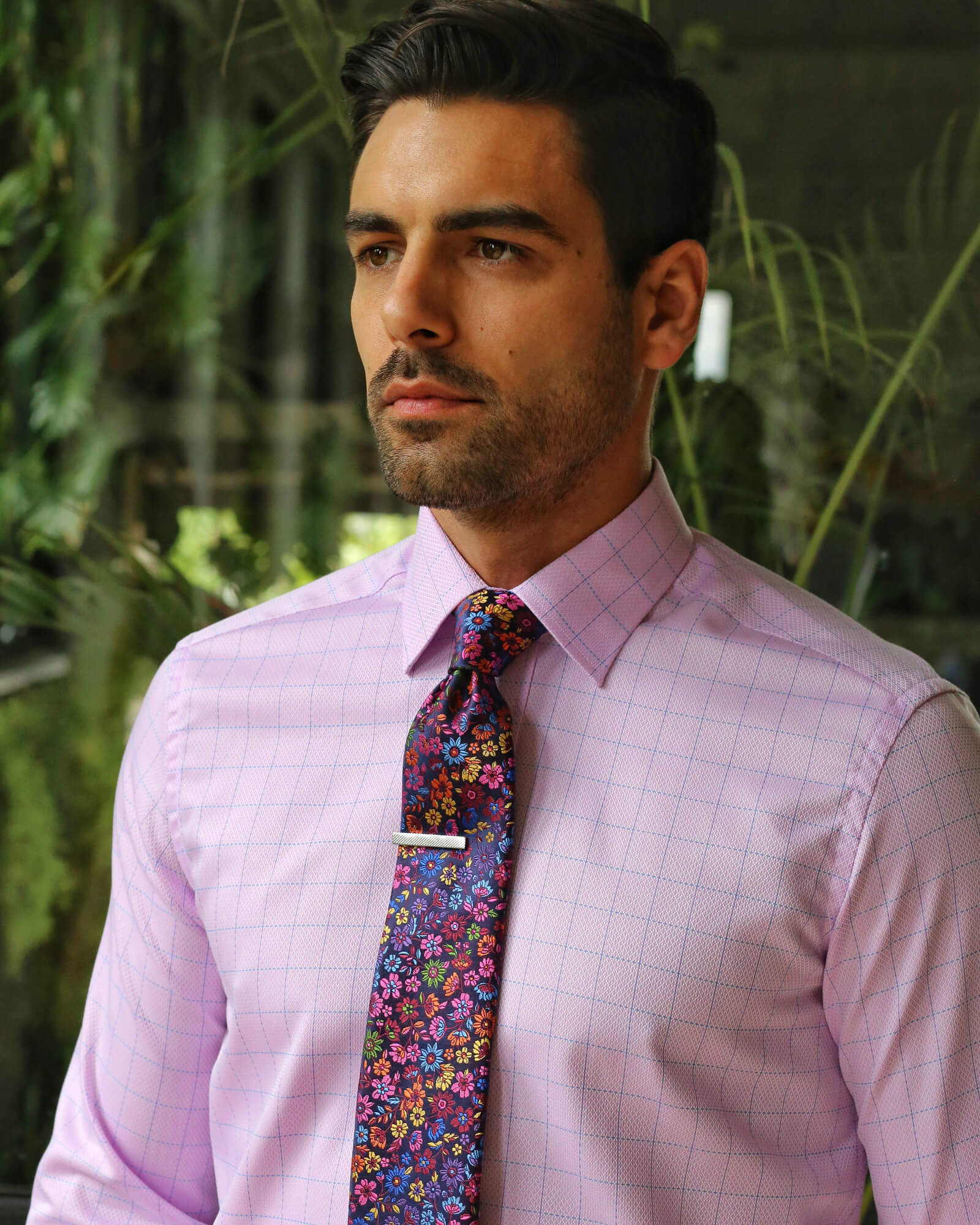 DÉCLIC Salinas Textured Check Shirt - Pink