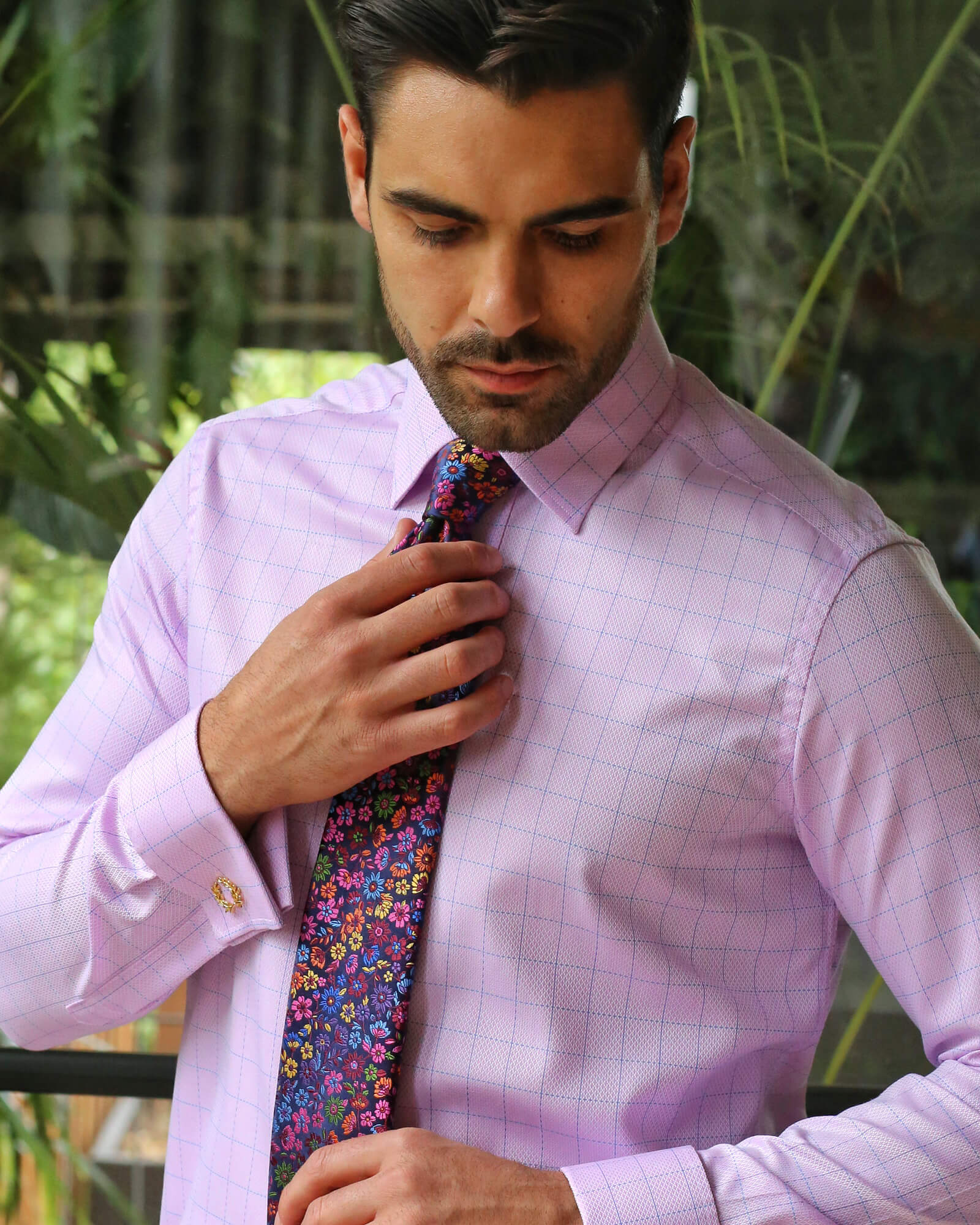 DÉCLIC Salinas Textured Check Shirt - Pink