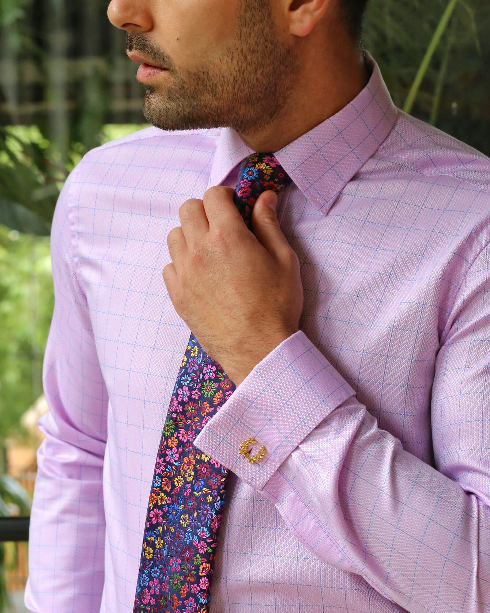 DÉCLIC Salinas Textured Check Shirt - Pink