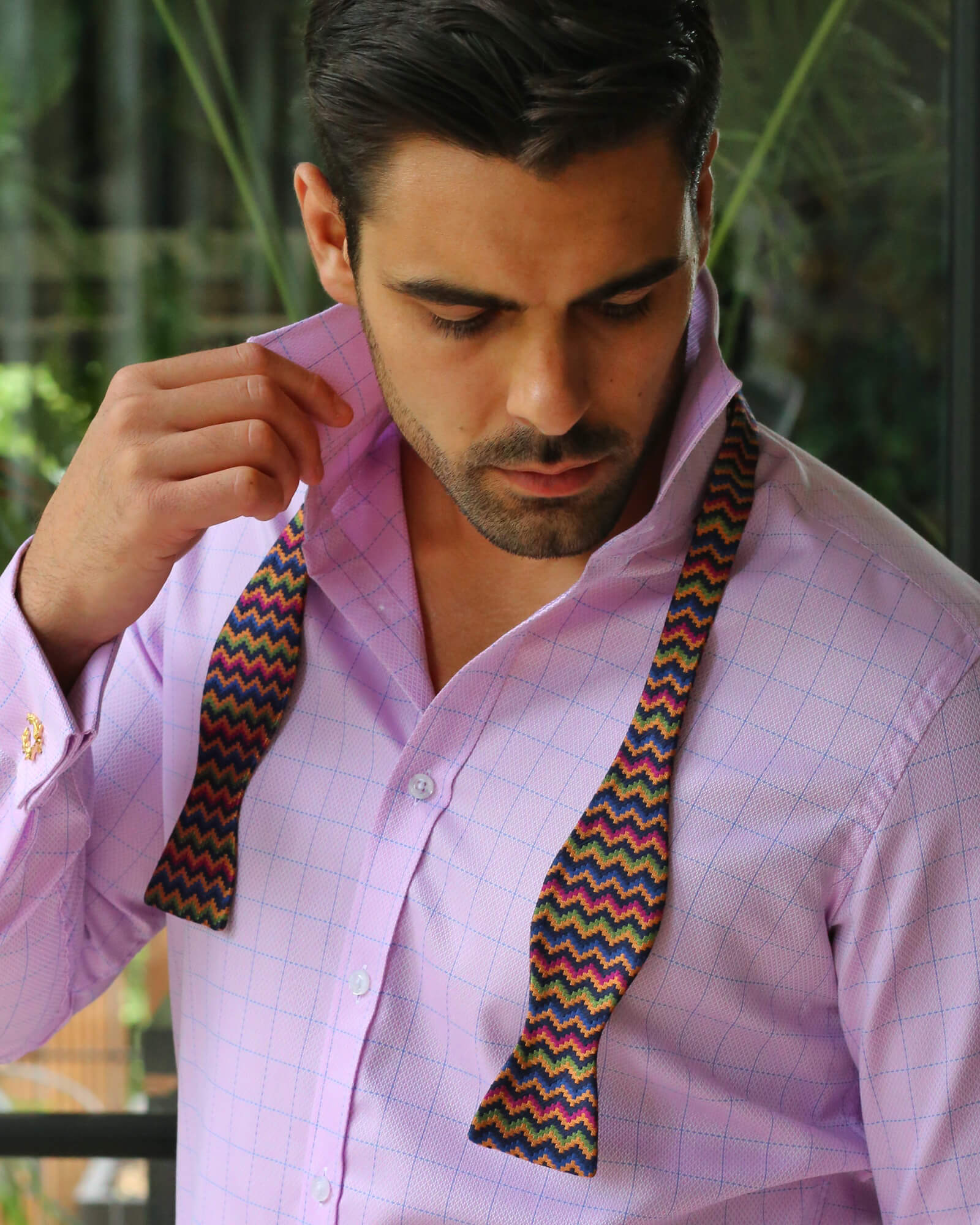 DÉCLIC Salinas Textured Check Shirt - Pink