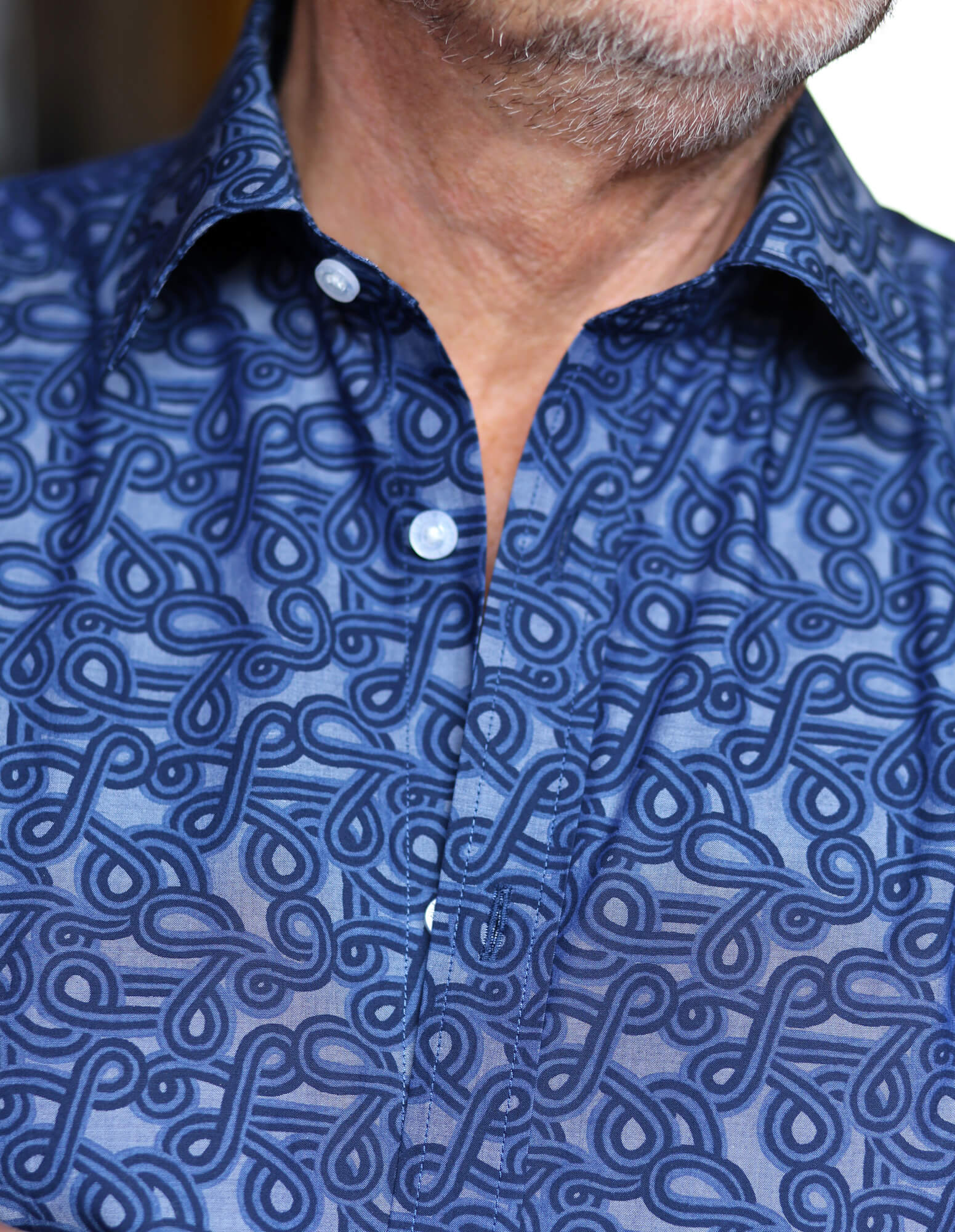 DÉCLIC Liberty Brady Loop Print Shirt - Navy