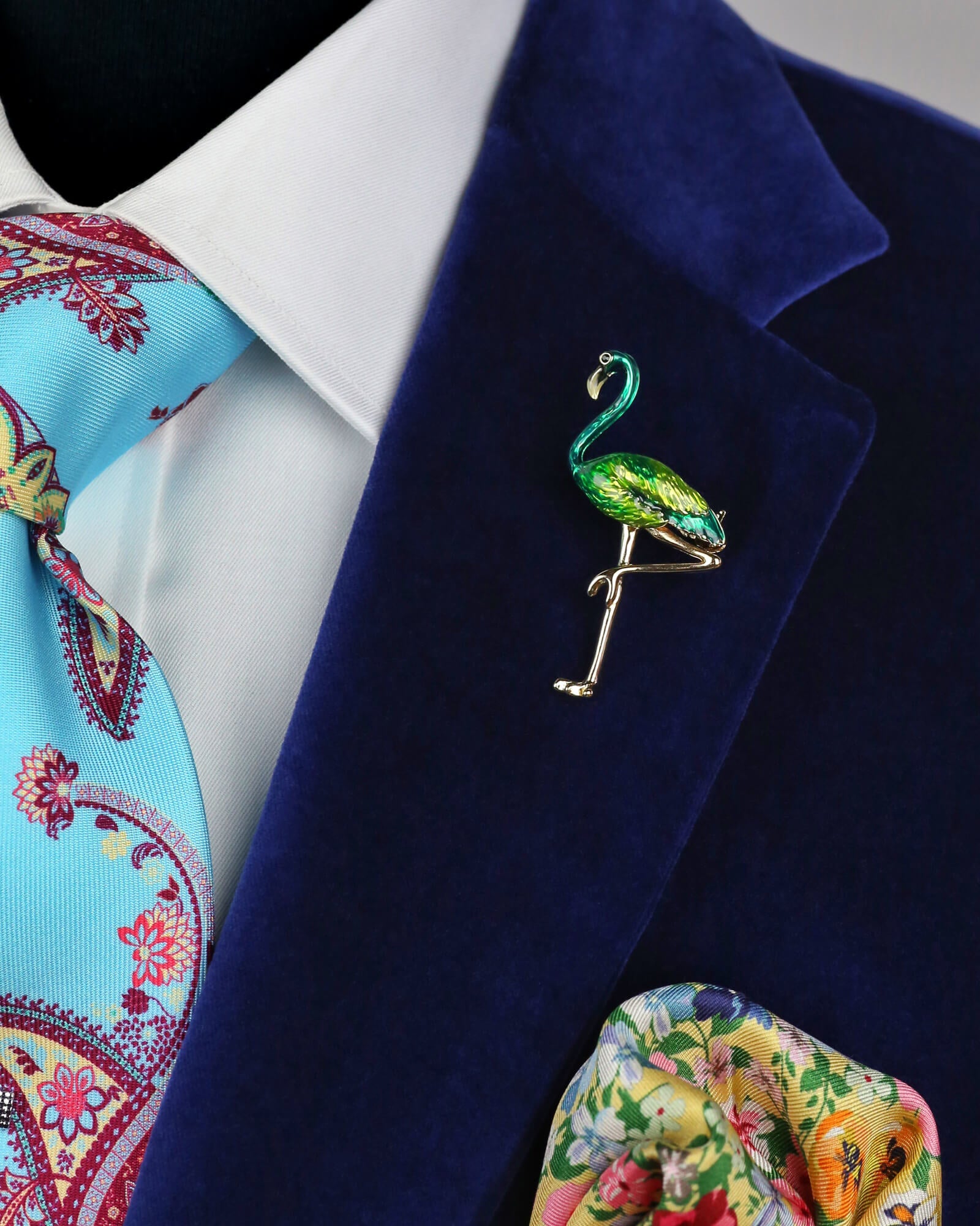 DÉCLIC Flamingo Enamel Pin - Green