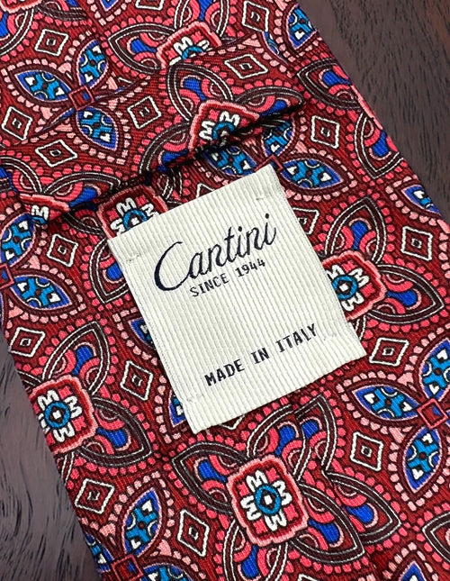 CANTINI Ciclamino Patterned Tie - Red