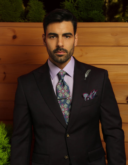 DÉCLIC Ashington Floral Tie - Navy