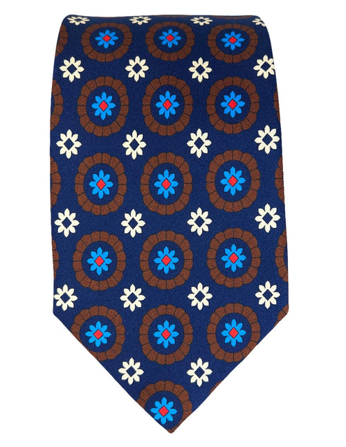 CANTINI Girasole Patterned Tie - Blue