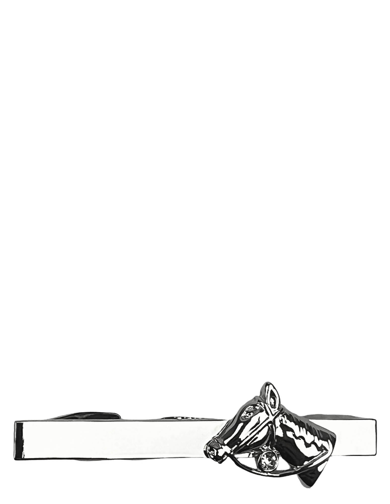 Horse Head Tie Bar - Silver