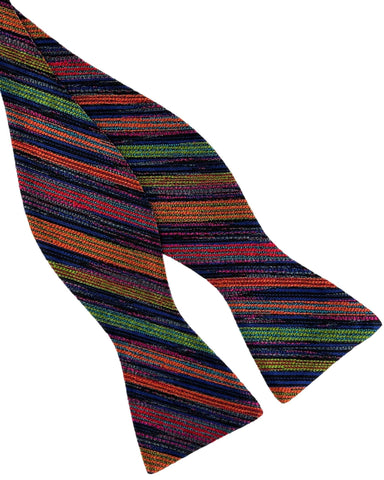 JA Floppy 10cm Paisley Bow Tie - Black