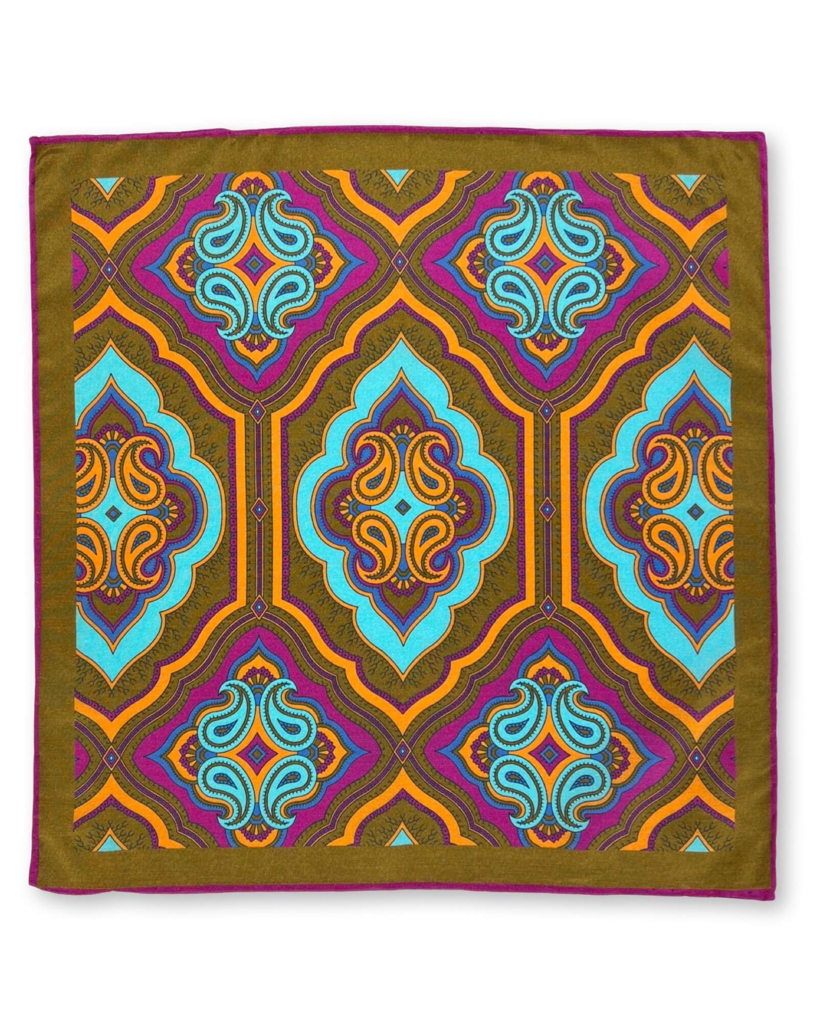 DÉCLIC Cloister Pattern Pocket Square - Copper