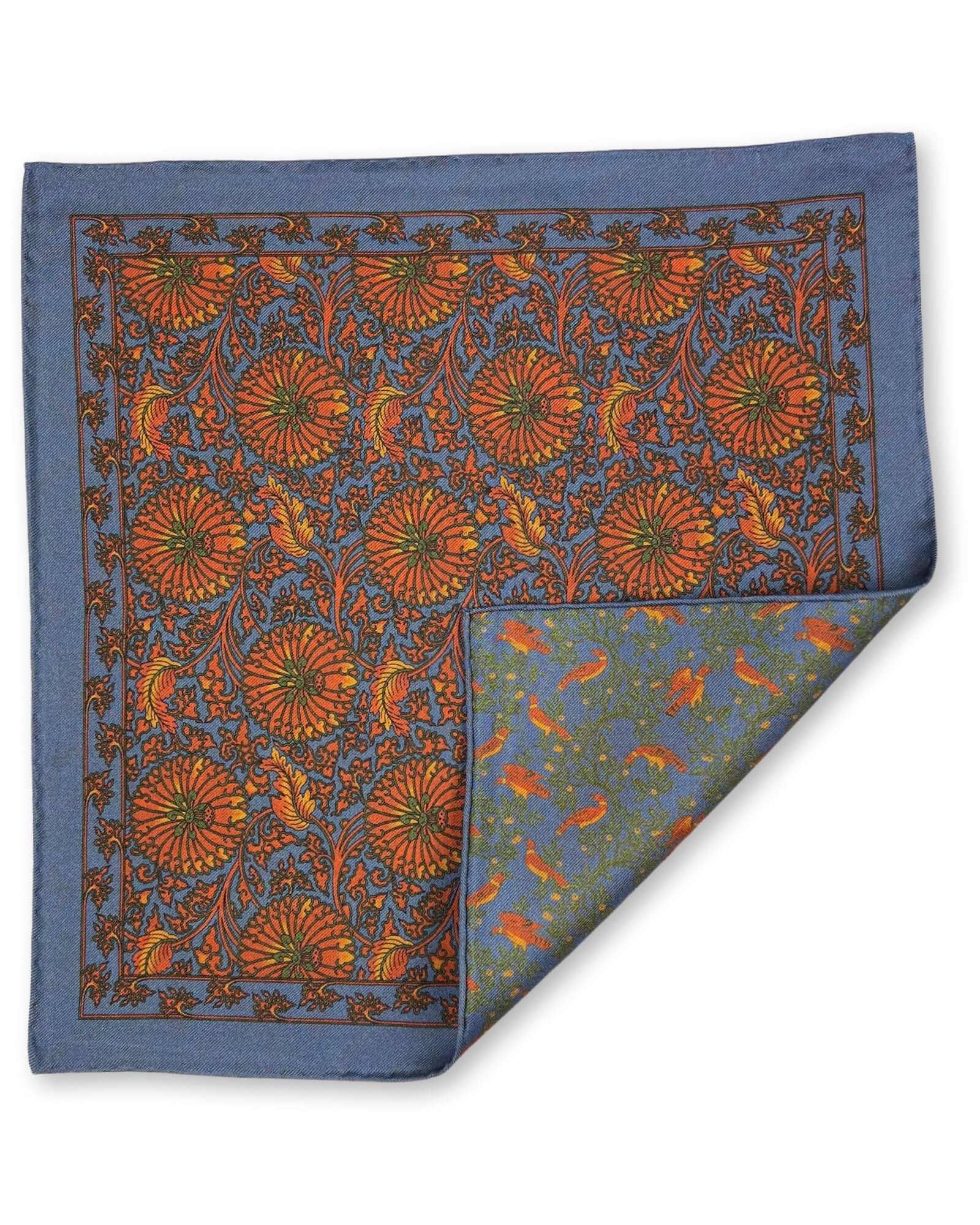 DÉCLIC Priory Reversible Pocket Square - Steel