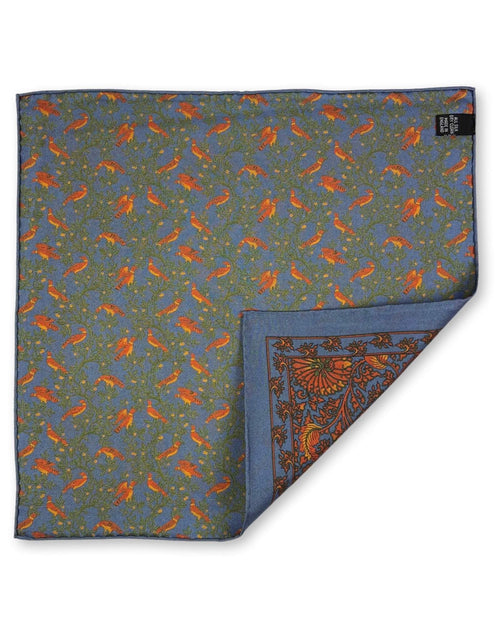 DÉCLIC Priory Reversible Pocket Square - Steel