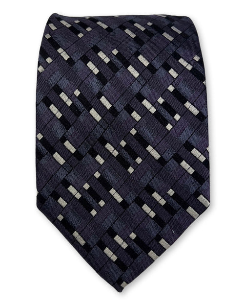 DÉCLIC Feltre Pattern Tie - Aubergine