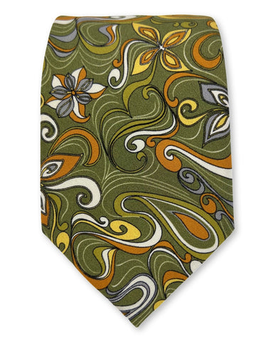 DÉCLIC Sprouting Floral Tie - Navy