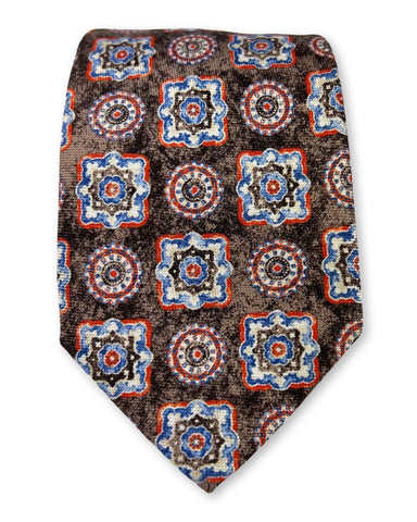 DÉCLIC Livorno Pattern Tie - Rust