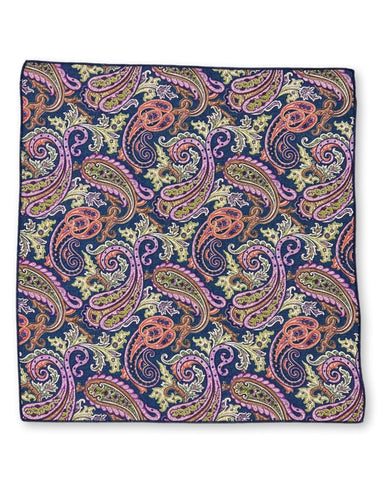 DÉCLIC Olney Paisley Pocket Square - Green