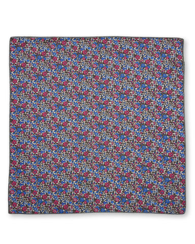 DÉCLIC Stroud Paisley Pocket Square - Navy