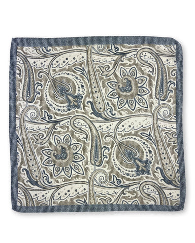 DÉCLIC Styx Pattern Pocket Square - Grey