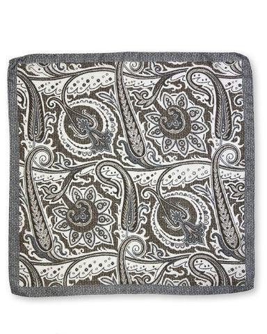 DÉCLIC Styx Pattern Pocket Square - Grey