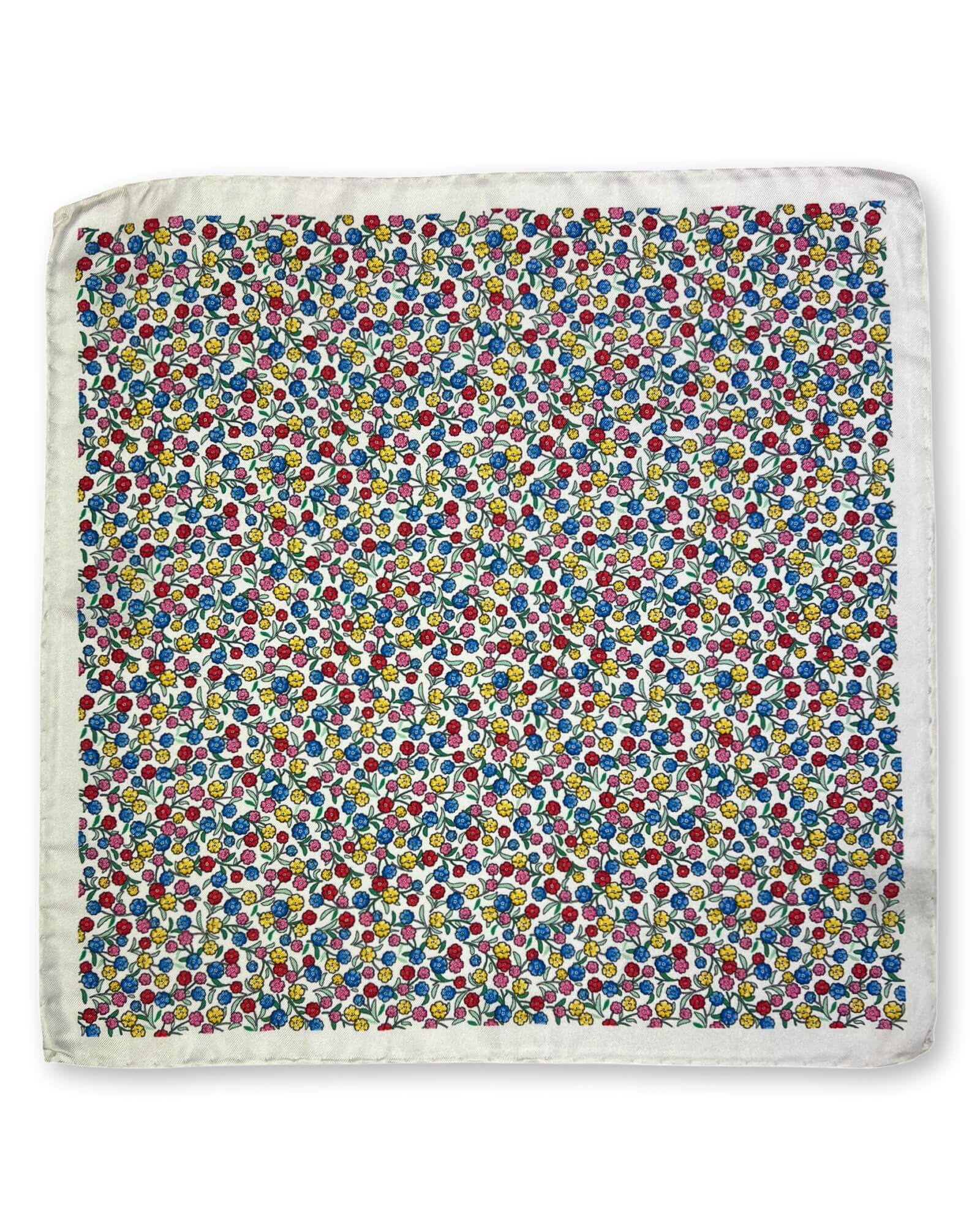 DÉCLIC Alfano Floral Hanky - White