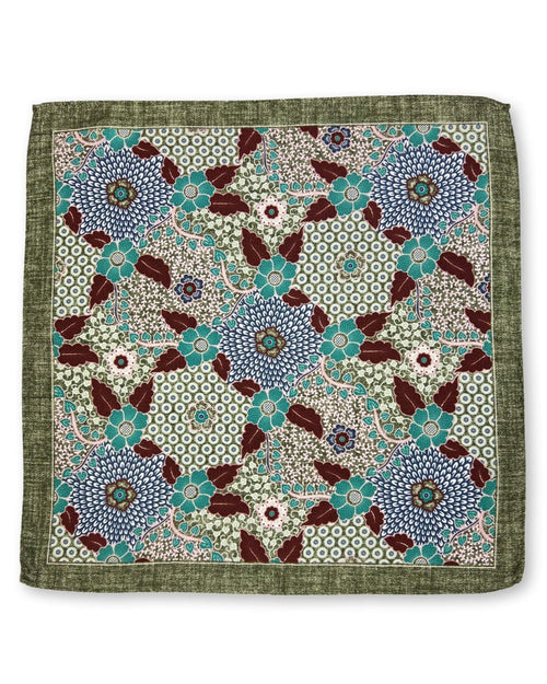 DÉCLIC Vercana Floral Hanky - Green