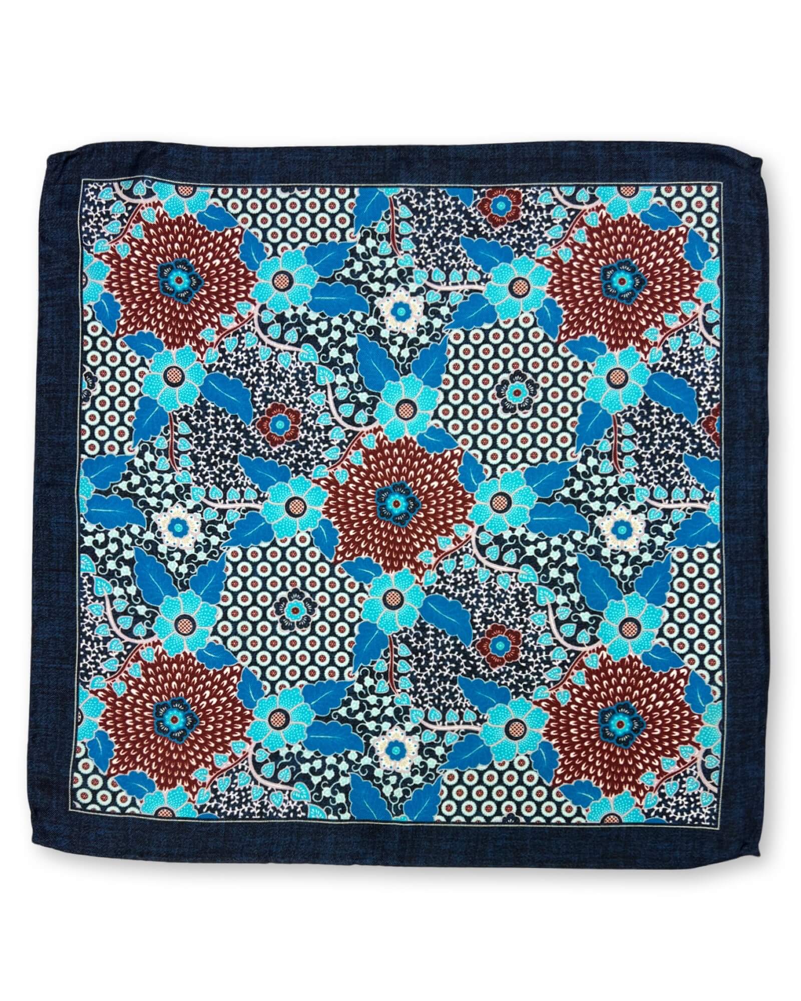 DÉCLIC Vercana Floral Hanky - Navy