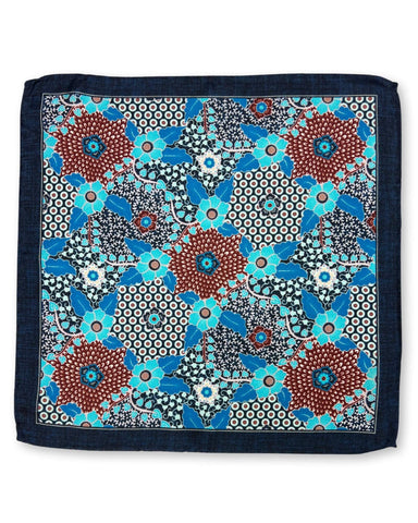 DÉCLIC Aversa Paisley Hanky - Navy