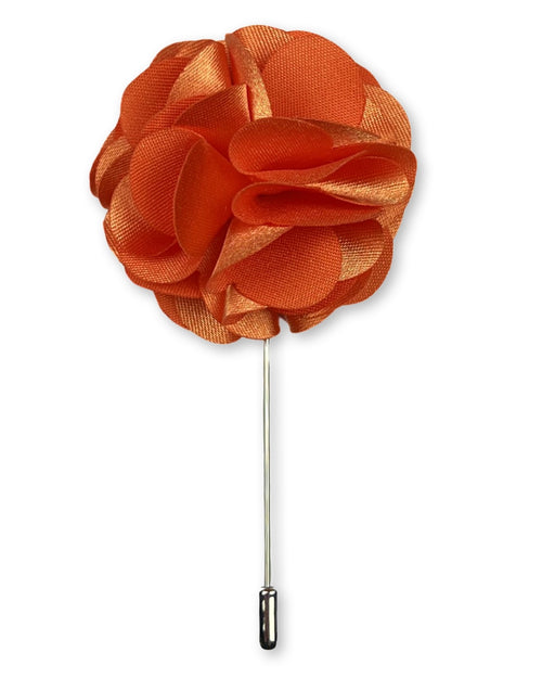 DÉCLIC Ornate Flower Lapel Pin - Orange