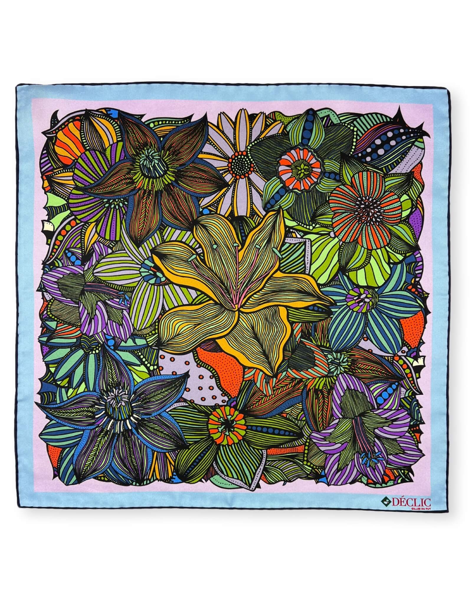 DÉCLIC Loftus Floral Pocket Square - Lavender
