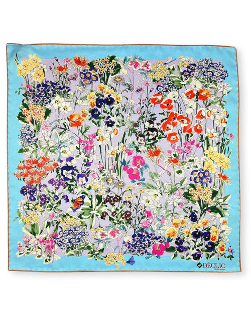 DÉCLIC Wilton Floral Pocket Square - Lavender