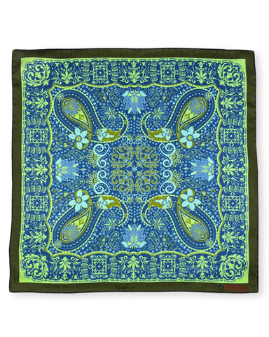 DÉCLIC Aversa Paisley Hanky - Navy