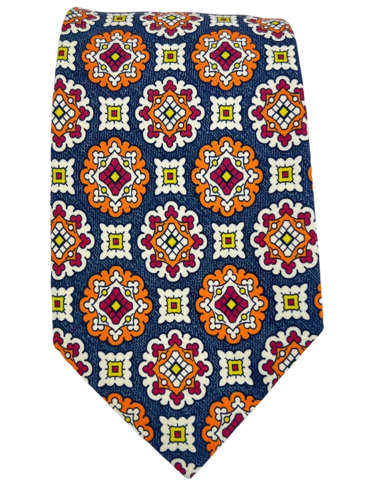 DÉCLIC Taranto Patterned Tie - Orange