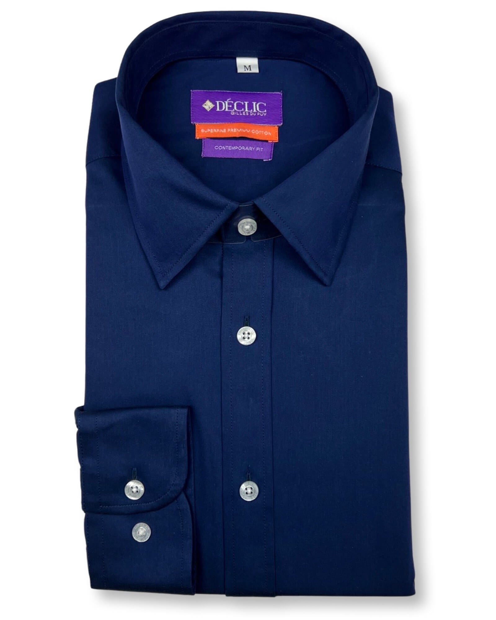 DÉCLIC Rainier Plain Shirt - Navy