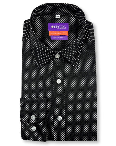 DÉCLIC Costa Spot Print Shirt - Dark Navy