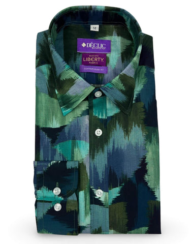 DÉCLIC Liberty Orchid Pattern Print Shirt - Blue