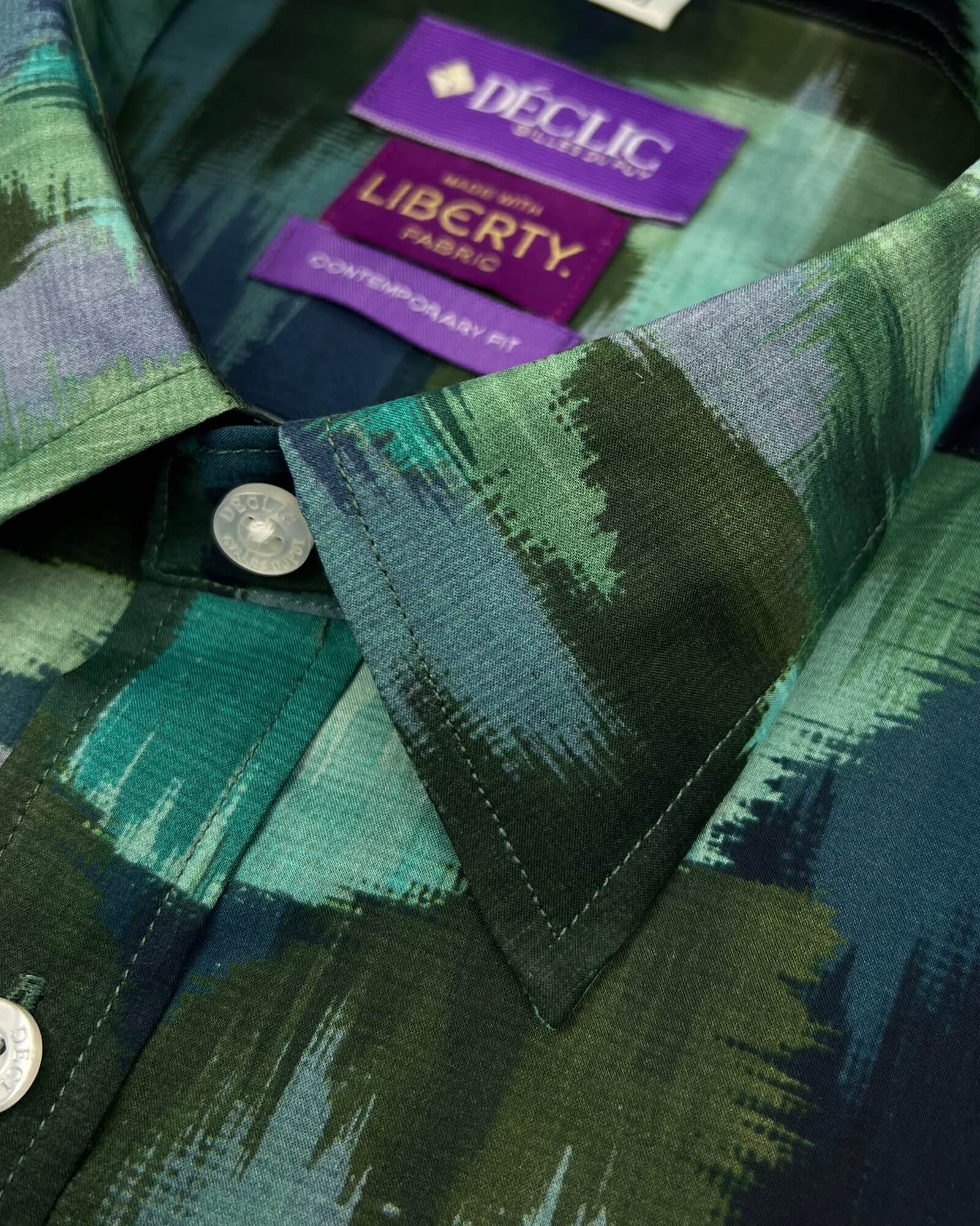 DÉCLIC Liberty Nature's Essence Print Shirt - Green