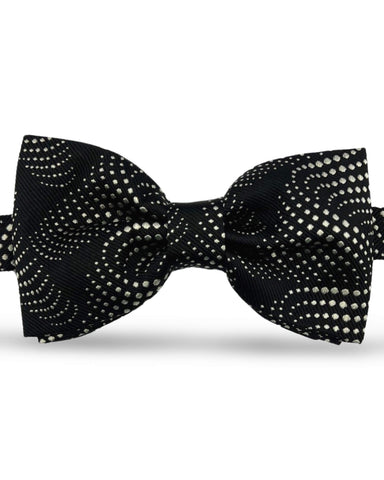 JA Floppy 10cm Paisley Bow Tie - Black