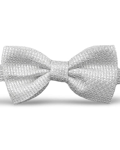 DÉCLIC Classic Paisley Bow Tie - White