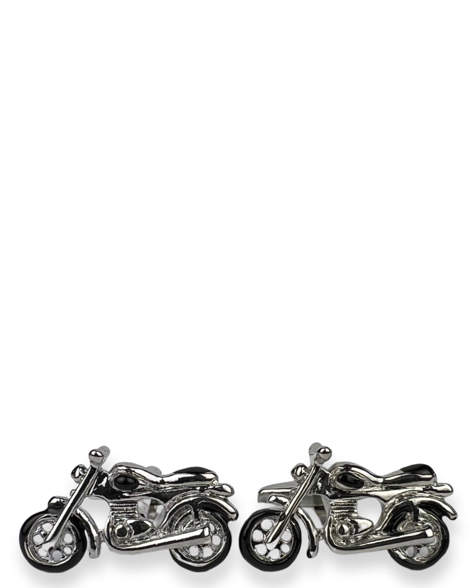 Motorbike Cufflink - Silver