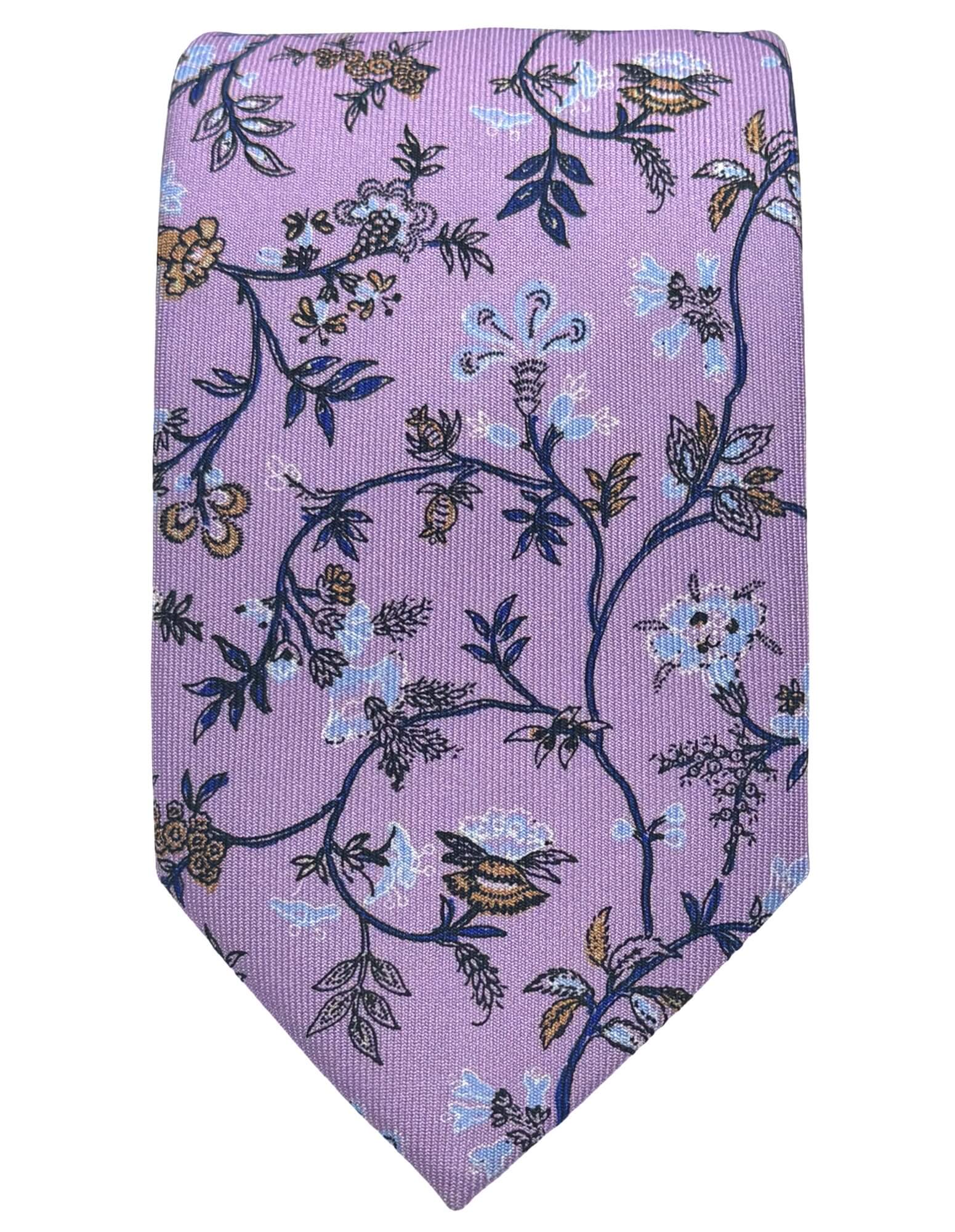 DÉCLIC Staveley Floral Tie - Lavender