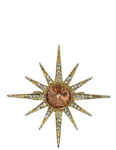 DÉCLIC Layered Snowflake Pin - Gold