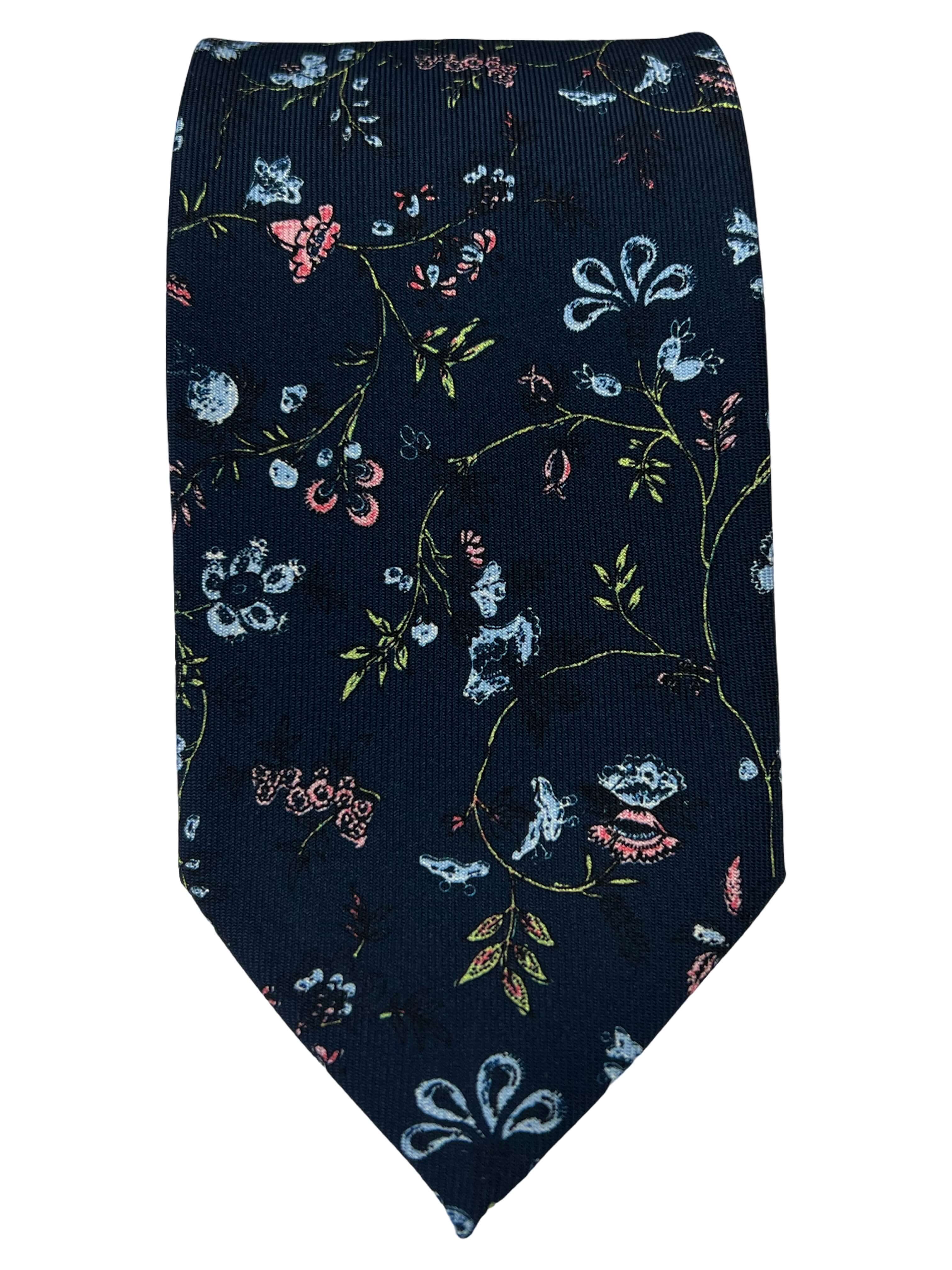 DÉCLIC Staveley Floral Tie - Navy