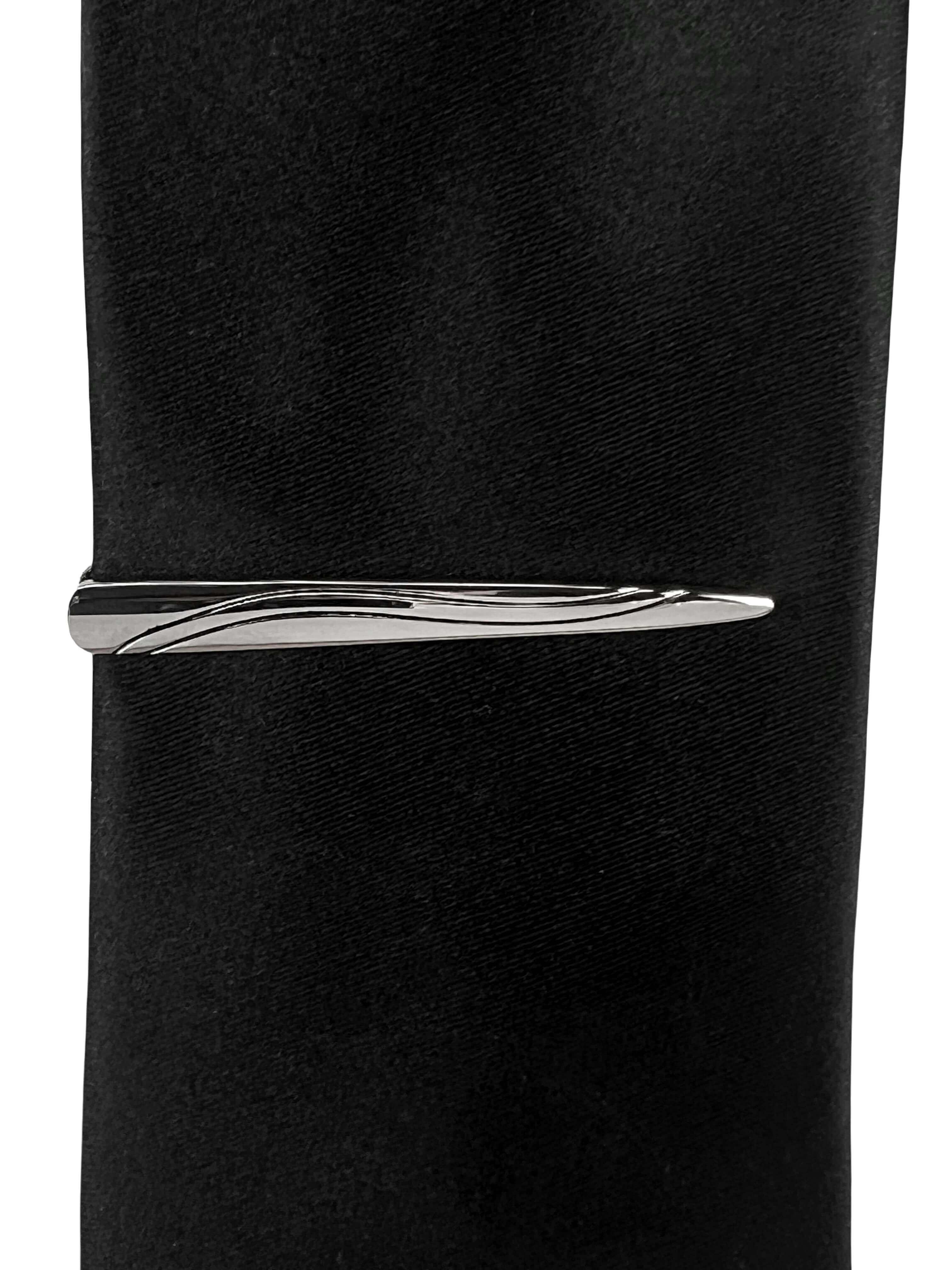 DÉCLIC Pointed Tie Bar - Silver