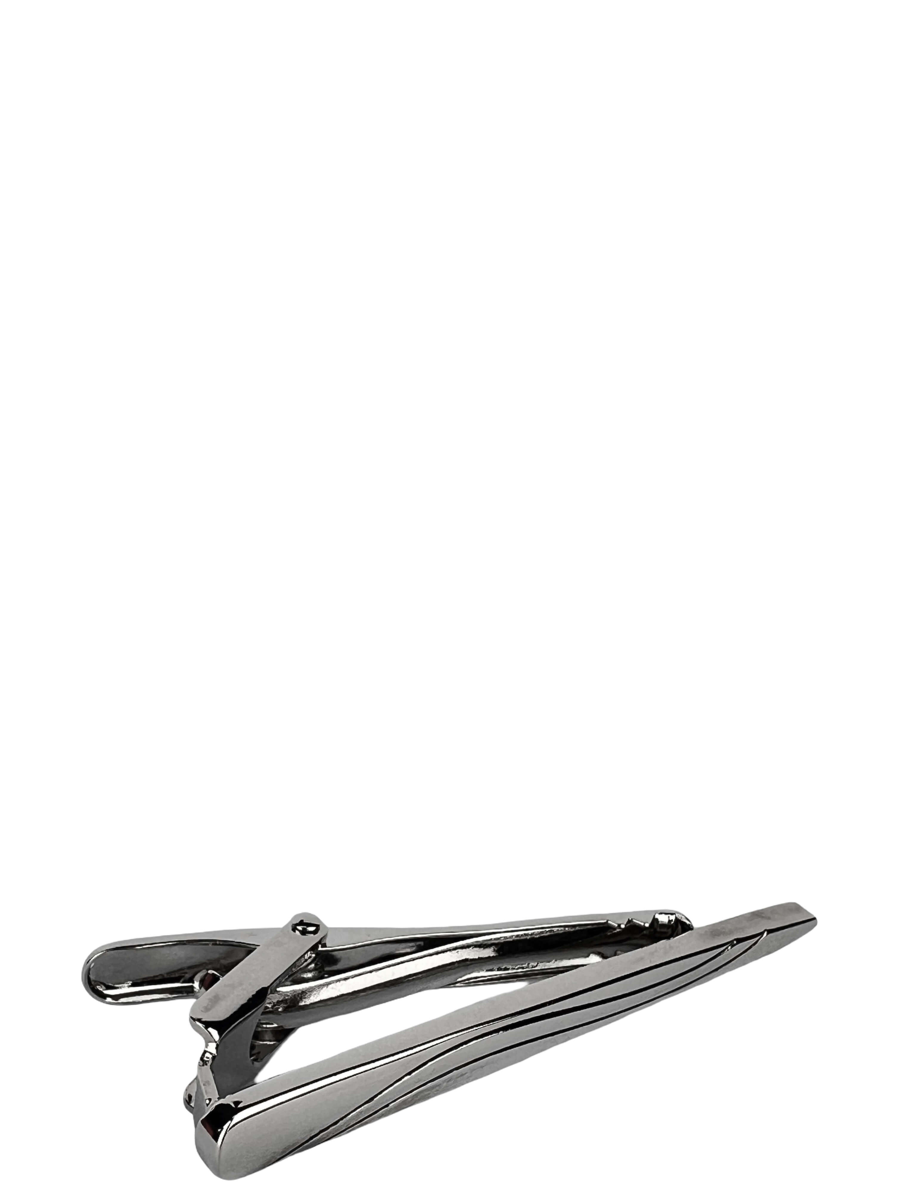 DÉCLIC Pointed Tie Bar - Silver